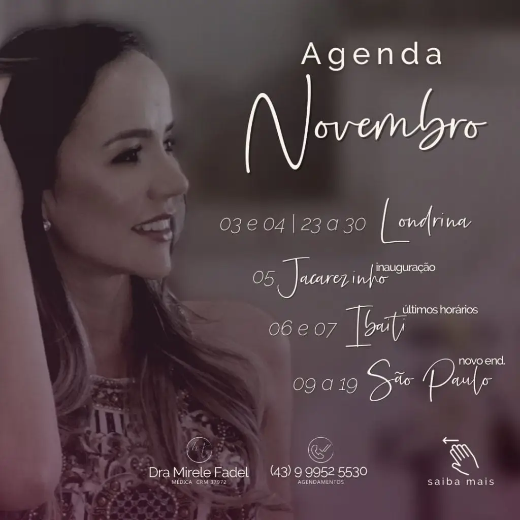 Minha agenda de Trabalho de Novembro 2020