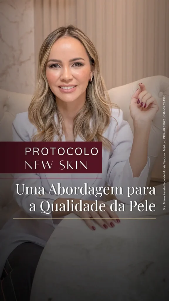 ✨ A busca por uma pele com mais viço, textura uniforme e poros menos aparentes é uma queixa comum no consultório. O Protocolo New Skin é um plano de tratamento individualizado que pode combinar diferentes técnicas, como peelings e a aplicação de laser. O objetivo é atuar na renovação celular e no estímulo à produção de colágeno. Essa abordagem busca auxiliar na melhora da qualidade geral da pele, resultando em um aspecto mais suave e luminoso. É importante lembrar que cada pele responde de uma forma, e o plano de tratamento é sempre definido após uma consulta médica detalhada. 📍 Se você deseja entender mais sobre as abordagens para a melhora da qualidade da pele, entre em contato para agendar sua consulta. #newskin #cuidadoscomapele #renovacaocelular #estimulodecolageno #peeling #laserfacial #dramirelefadel #beautydiscovery AVISO LEGAL: Este post tem caráter informativo e educacional. Os resultados relativos aos procedimentos podem variar de pessoa a pessoa. A consulta médica é indispensável para avaliação e indicação do tratamento ideal para você. Dra. Mirele Renata Fadel de Morais Teodoro | Médica CRM-PR 37972 | CRM-SP 224385